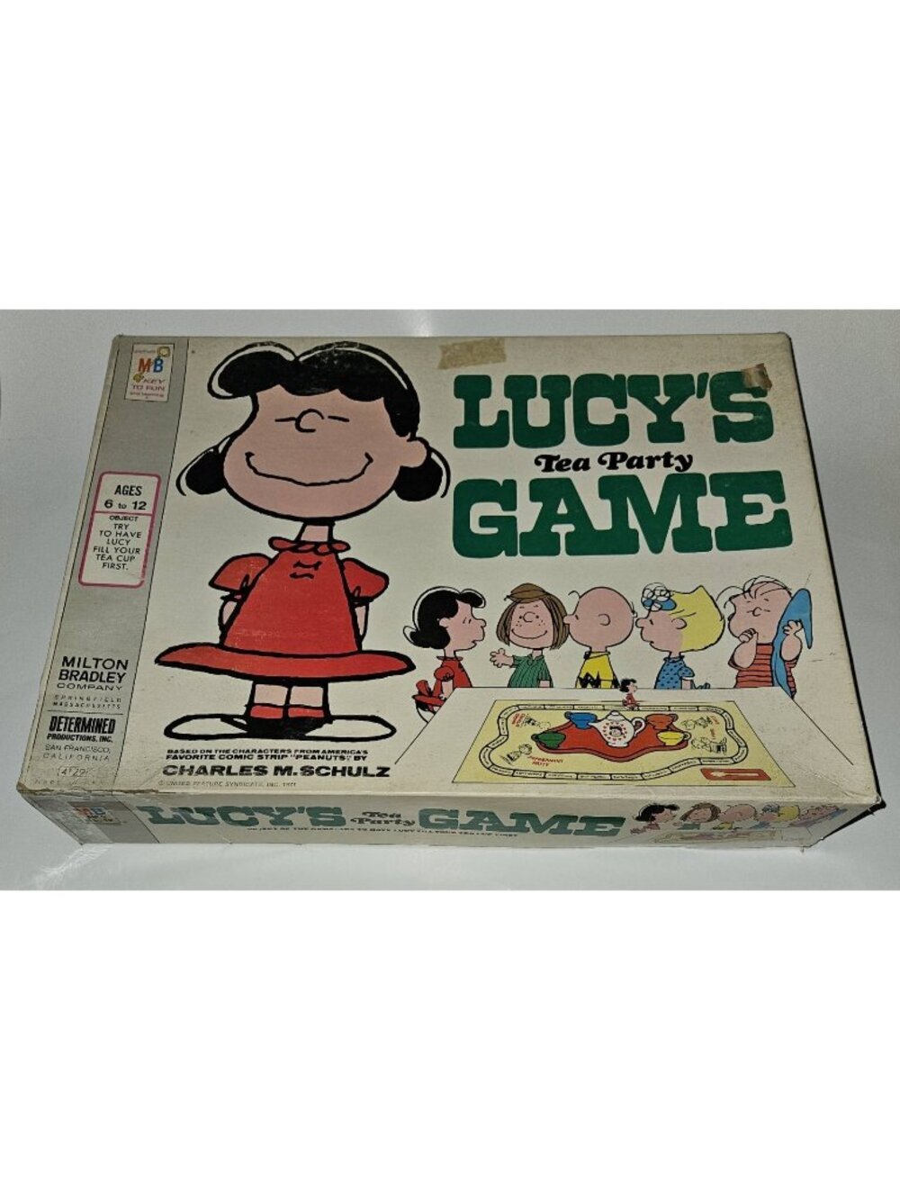 VTG Peanuts Lucy's Tea Party Game Teapot Cups Sugar 1971 (not complete) READ
